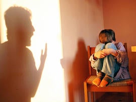 child abuse, neglect, emotional abuse, angry parent, yelling, silhouette