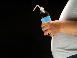 soda, soft drink, diet, belly, fat, obese, unhealthy, stock, 4x3
