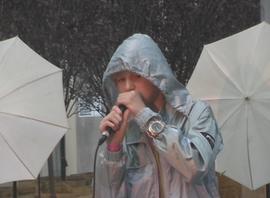 Glass Popcorn, aka Will Neibergall, 15, of Tempe, Arizona, performs at MoMA PS1 in Queens, NY