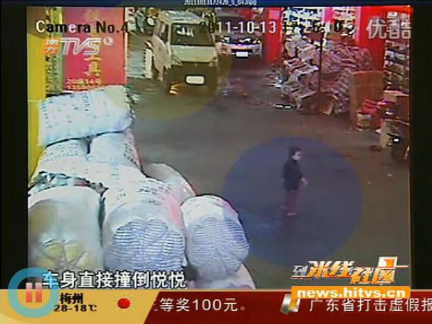 Yueyue, hit by truck, China