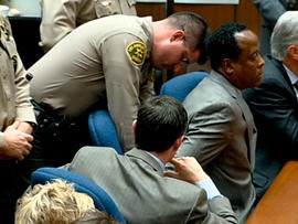 Conrad Murray getting handcuffed after quilty verdict