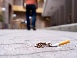 cigarette butt, ground, smoking, laws, stock, 4x3