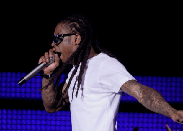 Lil Wayne performs at the The 52nd Annual Grammy Awards. 
