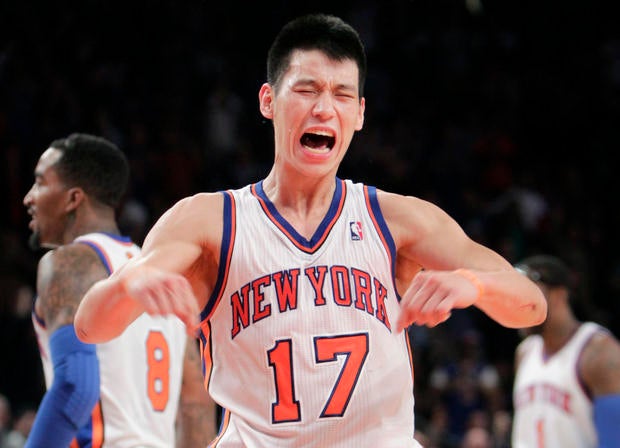 Jeremy Lin celebrates in the final moments