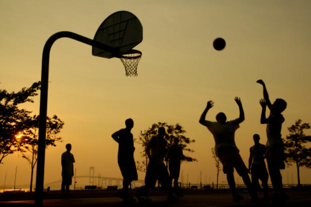basketball sunset 