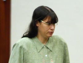 Andrea Yates arrives in court for closing arguments in her retrial