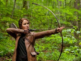 Jennifer Lawrence as Katniss Everdeen in "The Hunger Games."