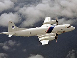 A U.S. Customs and Border Protection Office of Air and Marine P-3 jet