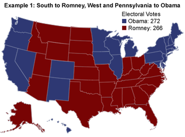 The Electoral College map: How Obama or Romney could win - CBS News