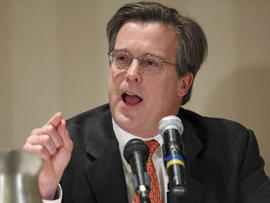 In this file photo from Jan. 29, 2010, Scranton Mayor Chris Doherty speaks during a debate between the four Democratic candidates for Pennsylvania governor in Harrisburg, Pa.