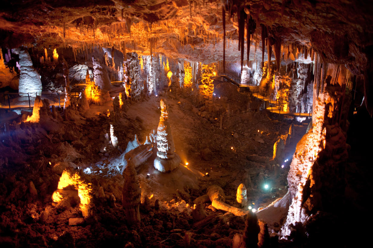 Stalactite Filled Cave Illuminated CBS News   150072799 10 