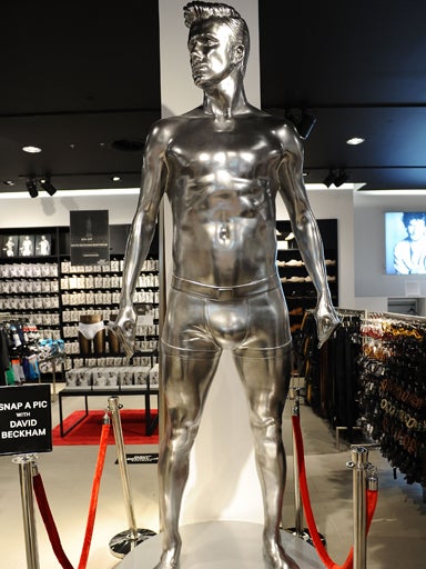 David Beckham underwear statues appear in NY and CA CBS News