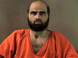 Maj. Nidal Hasan, the Army psychiatrist charged in the deadly 2009 Fort Hood shooting, is seen in this undated file photo provided by the Bell County Sheriff's Department via The Temple Daily Telegram.