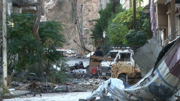Destruction in Baba Amr, a neighborhood in Homs.