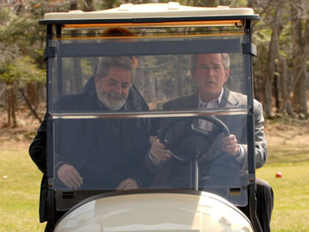 U.S. President Bush Meets With Brazilian President Lula At Camp David 