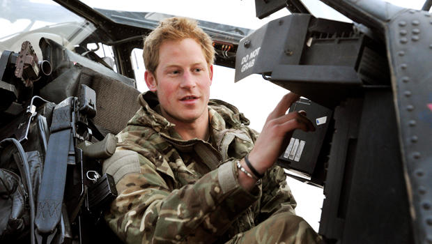 Prince Harry in Helmand, Afghanistan, during his second tour with the army. The British royal returned home on Monday.