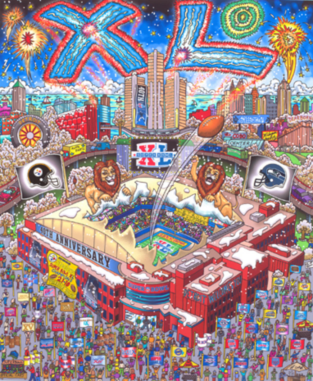 Super Bowl artist Charles Fazzino - CBS News