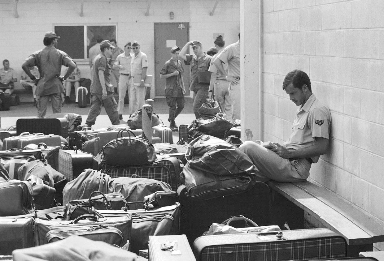 Americans troops leave Vietnam Anniversary of American military's