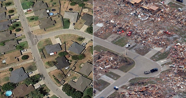 Oklahoma tornado Before and after photos CBS News
