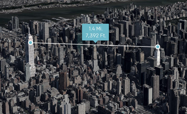 Empire State Building and Chrysler Building, tightrope distance