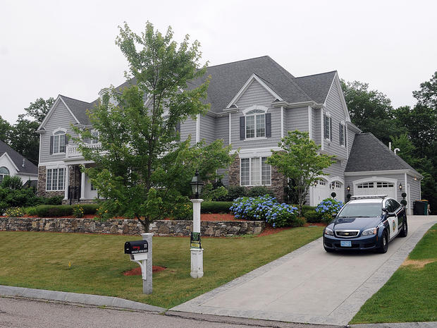 The home of former New England Patriots star Aaron Hernandez on June 27, 2013, in North Attleboro, Mass. 