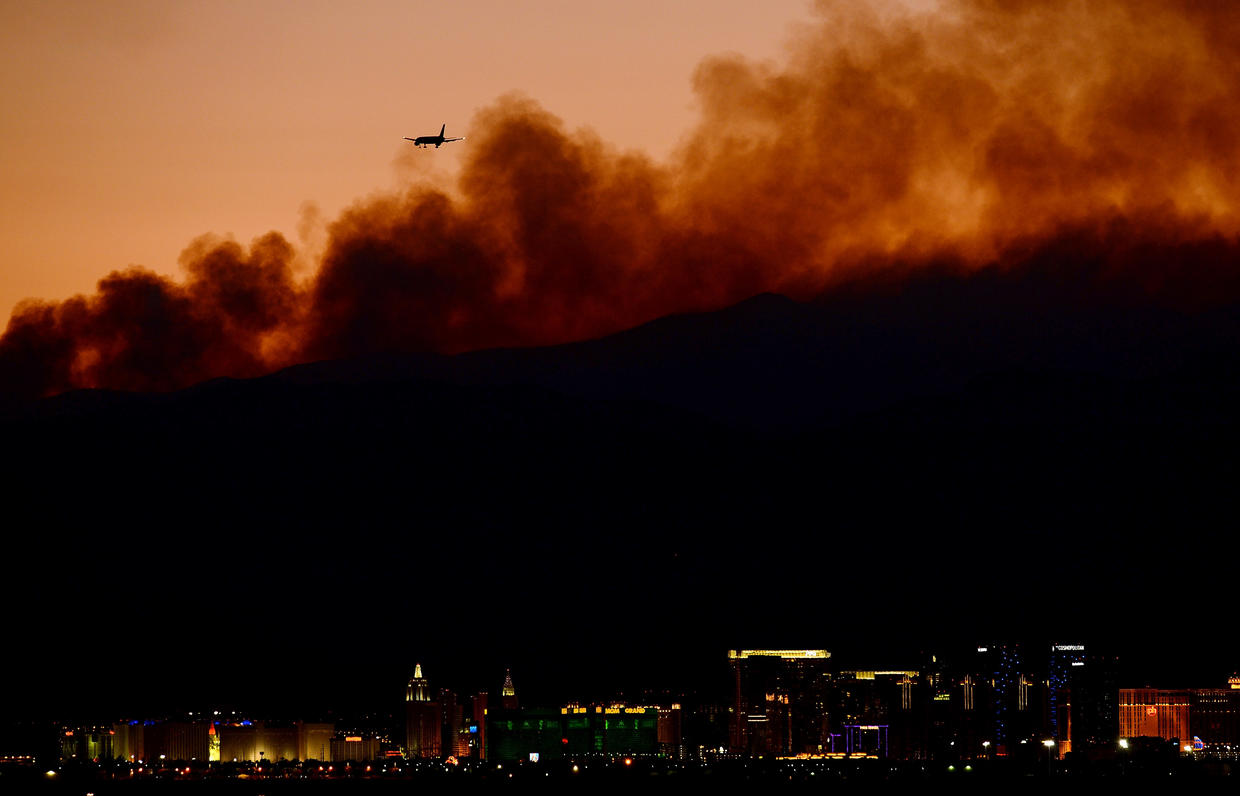 Wildfire burns near Las Vegas CBS News