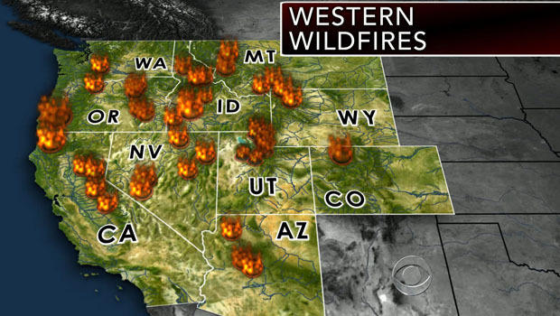 Wildfires Burning In 11 Western States Cbs News