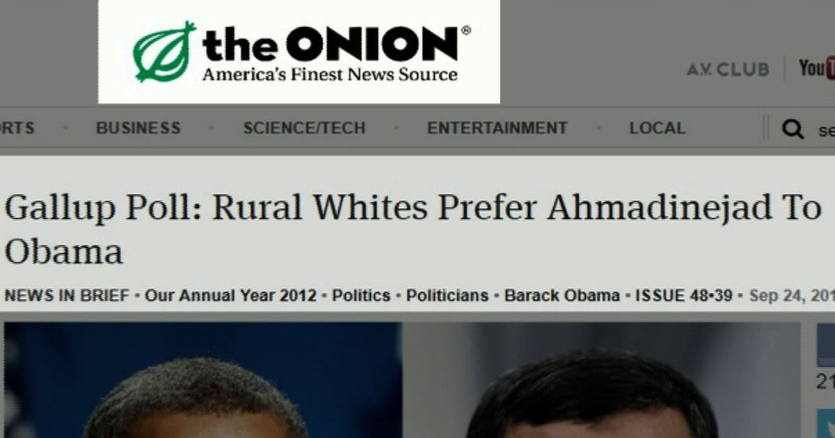 The Onion Fake news org celebrates 25 years of satire CBS News