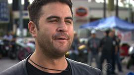 A biker who goes by the name of Krash says he gets a "rush" out of doing motorcycle stunts.