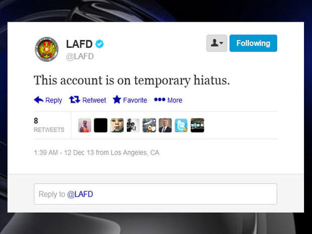 LAFD Twitter "hiatus"  