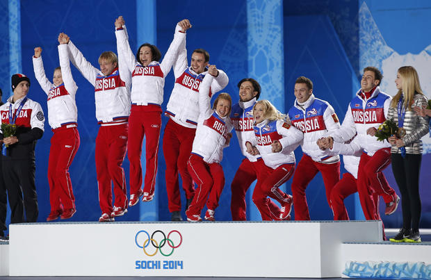 Russian figure skating team.