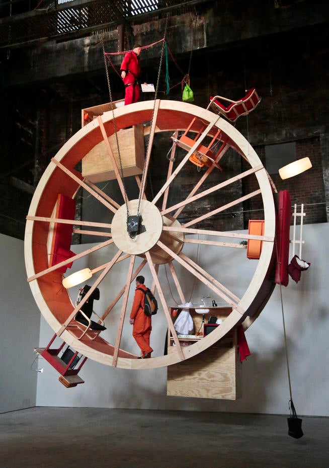 Brooklyn Human hamster wheel CBS News