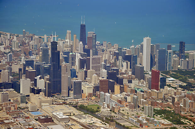 Chicago downtown skyline city 
