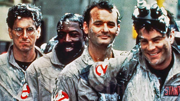 Ghostbusters covered in creamy goo