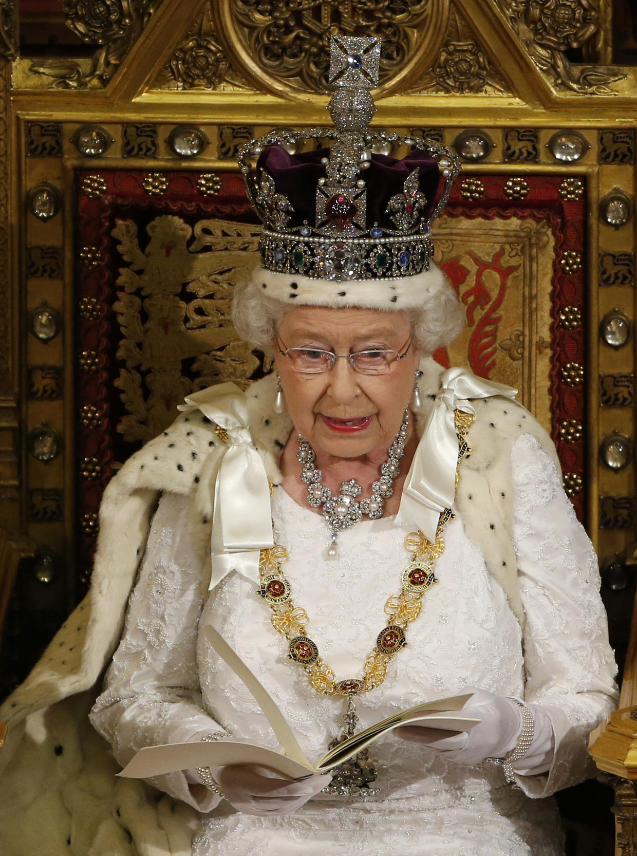 Queen Elizabeth II attends the state opening of Parliament CBS News