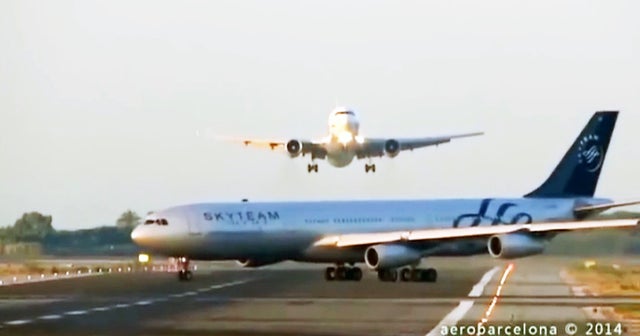 Plane landing in Spain avoids collision with another plane on runway