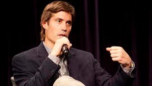 U.S. journalist James Foley speaks at Northwestern University's Medill School of Journalism, Media, Integrated Marketing Communications in Evanston, Illinois, after being released from imprisonment in Libya in this 2011 handout photo provided by Northwest
