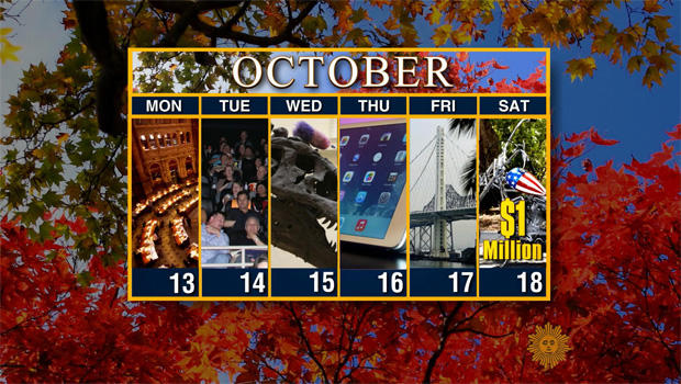 Calendar: Week of October 13 - CBS News