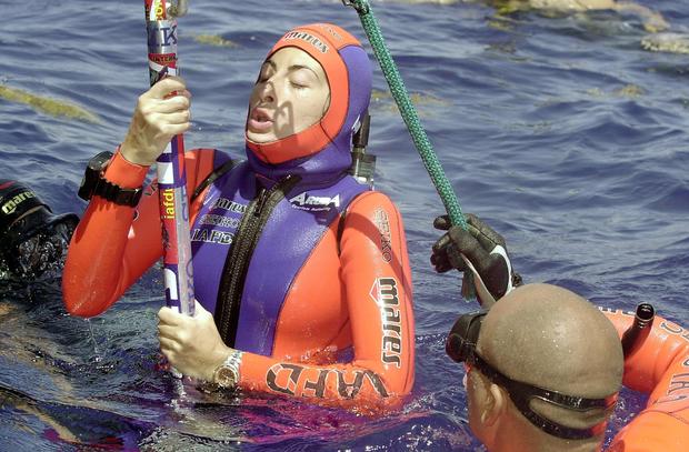 French diver Audrey Mestre Ferreras takes a last d 