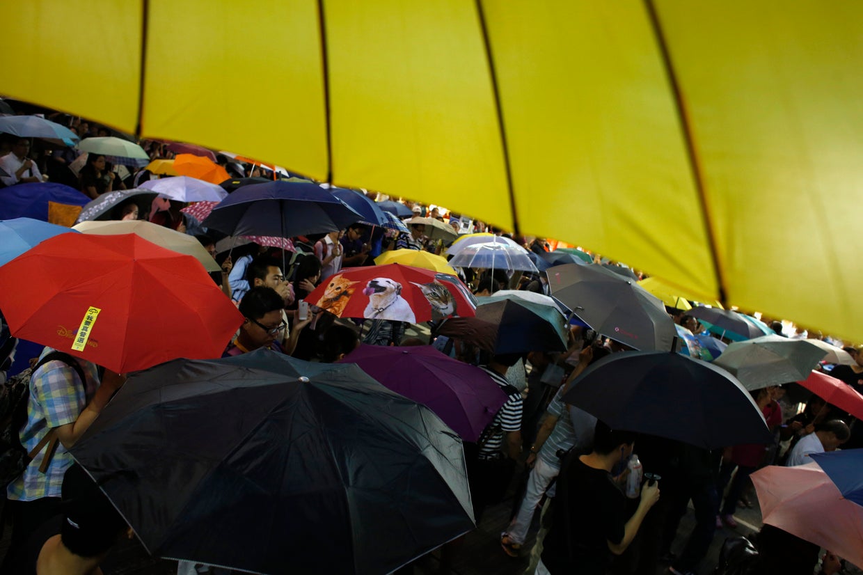 "Umbrella Movement" onemonth anniversary CBS News