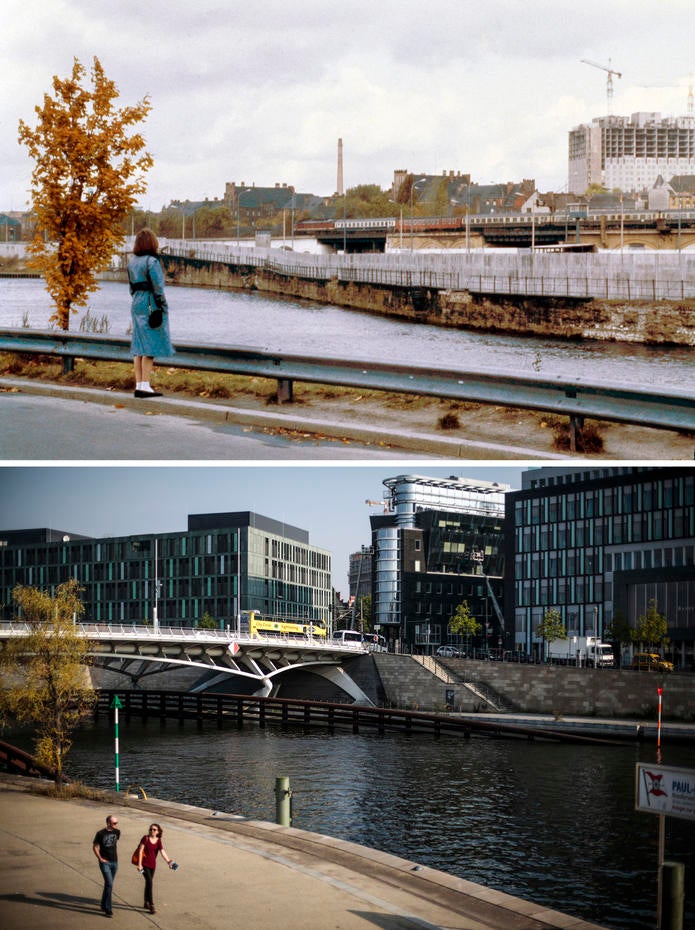 25th Anniversary of fall of the Berlin Wall Berlin Wall Now and Then Pictures CBS News