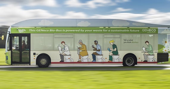 Pooppowered bus hits the road in Britain CBS News