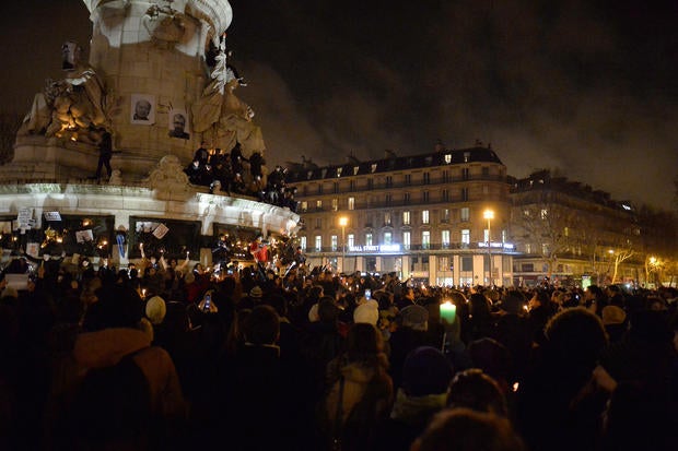 Thousands react to Paris shooting 