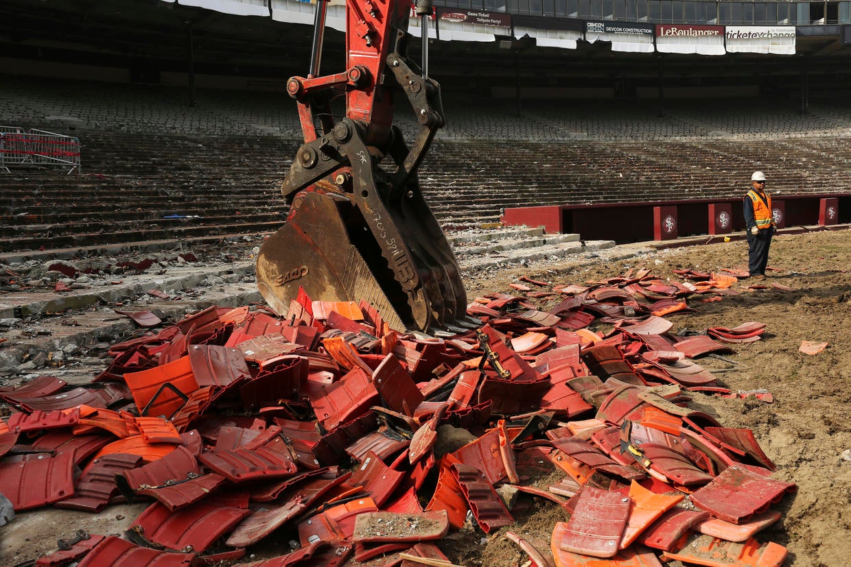 Demolition begins at Candlestick Park San Francisco's Candlestick