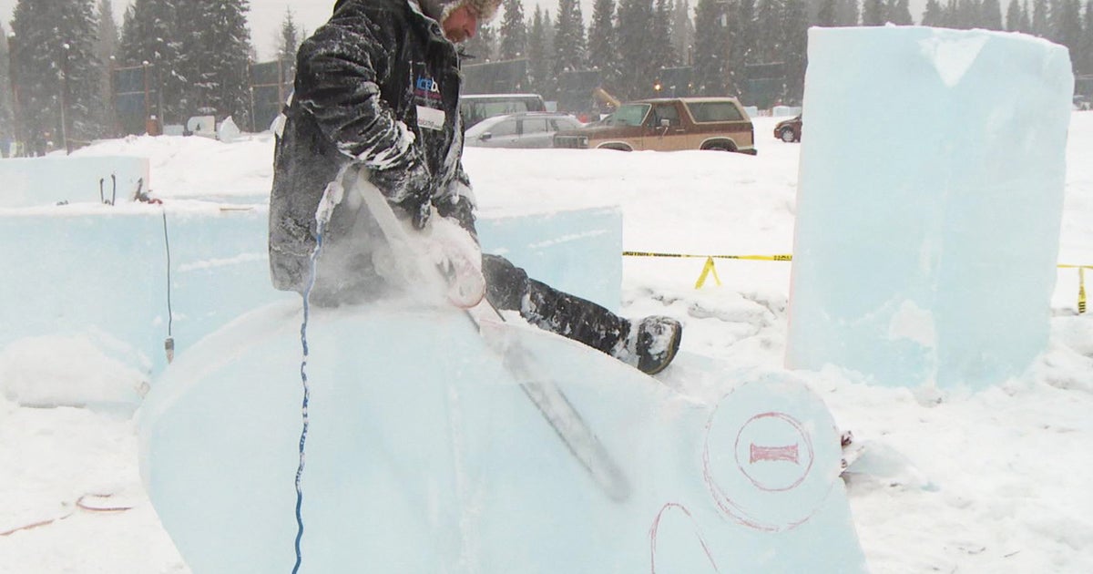 Wielding chainsaws to carve art from ice CBS News