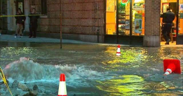Water main break disrupts New York City subway CBS News