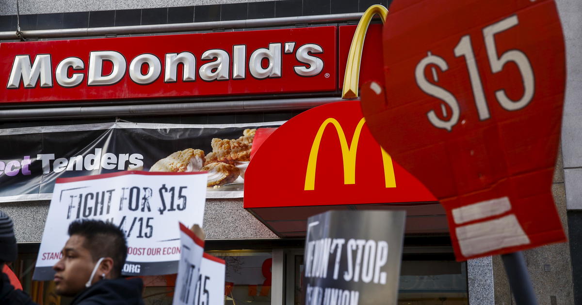 With 15 hourly wages, what happens to fastfood prices? CBS News