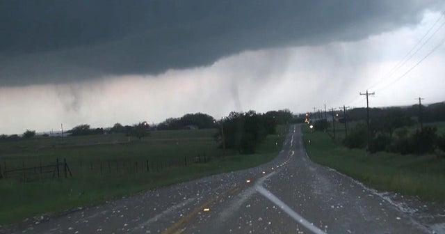 Softballsized hail falls in Dallas CBS News