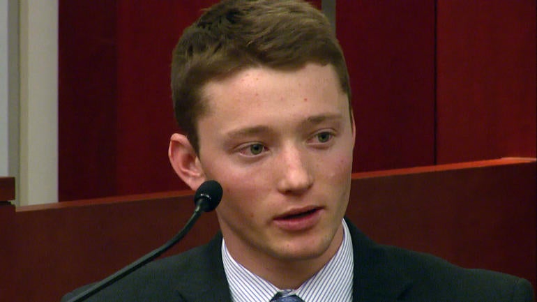 Pelle Wall takes the stand against his father in court.