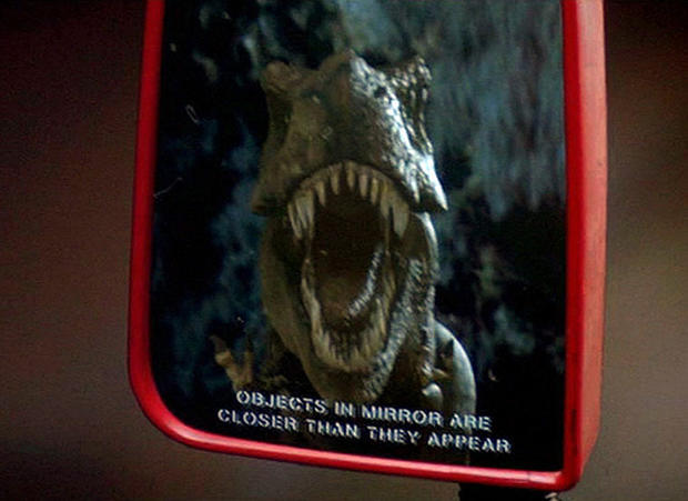 Image result for jurassic park objects in mirror gif